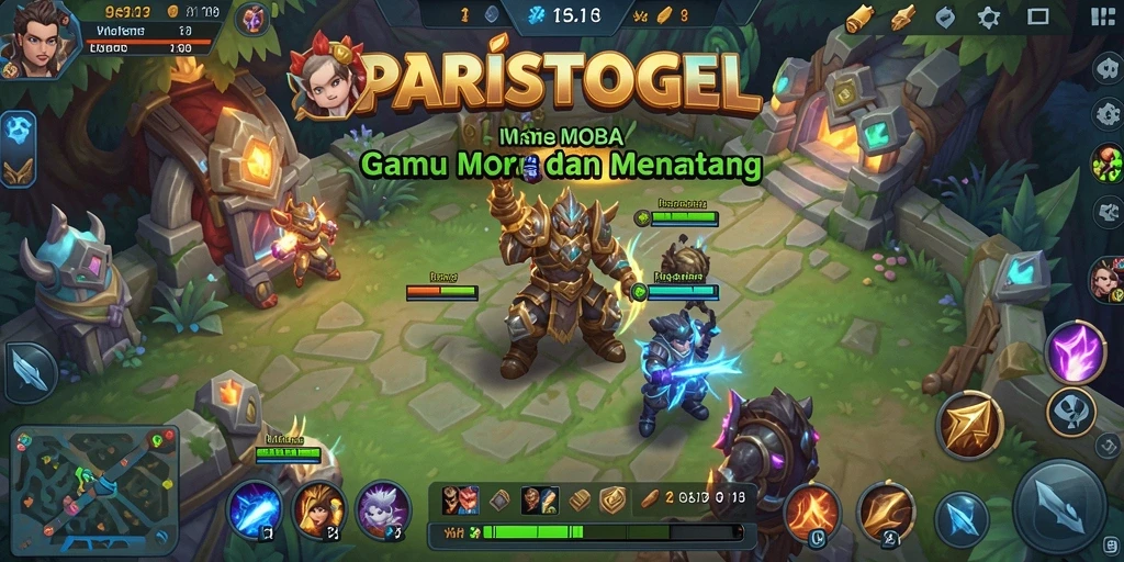 Tampilan gameplay seru di PARISTOGEL dengan pertempuran strategis.